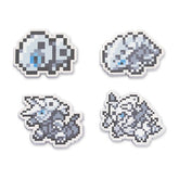 Aron, Lairon, Aggron & Mega Aggron Pokémon Pixel Pins (4-Pack)